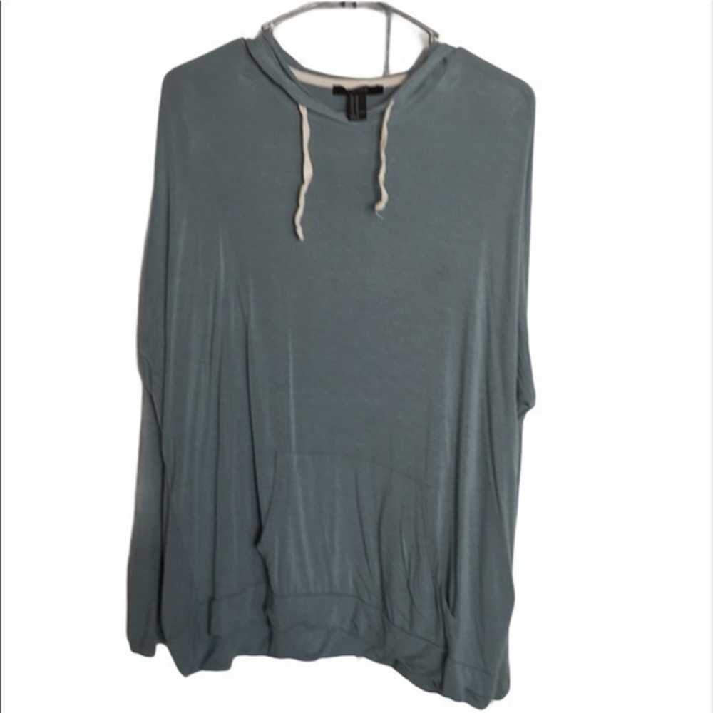 FOREVER 21 long sleeve hooded tee shirt